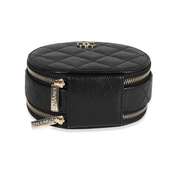 Chanel Black Quilted Caviar Handle With Care Vanity Bag - Picture 5 of 9